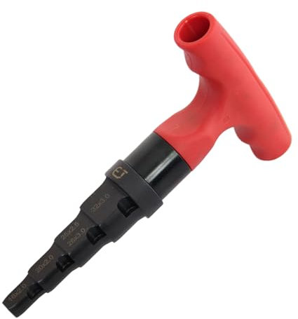 Cutter rotante per installazioni idrauliche - Sbavatore, alesatore per tubi | Alesatori di calibrazione multistrato 4 in 1 con cricchetto, funzione girevole, precisione 15-32 mm per installazioni idra