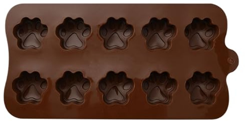Molde de silicona con forma de pata de gato, reutilizable, molde creativo para helado, bonito molde en relieve, molde de 10 patas con superficie antideslizante para bombones, ceras, tartas de perro