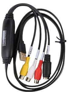 Cryfokt S Video Zur USB Video -Karte, Echtzeit -Reproduktion 1080p Automatische Signalerkennung CVBS S EIN Digitaler Konverter für PC