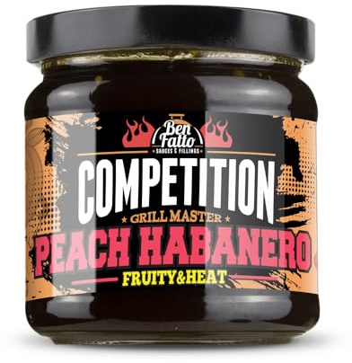 PEACH HABANERO - Salsa BBQ con Pesca e peperoncini Habanero - Benfatto Competition Grill Master - 470g