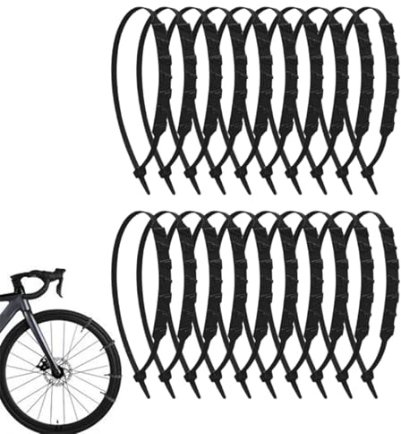 20 Stück Motorrad Schneeketten, Motorrad Reifen Schneekette, Rutschfeste Kabelbinder Reifenkette, Schneereifengriffe, Rutschfeste Radkabelbinder, Winterreifenbänder Für Roller, Fahrräder