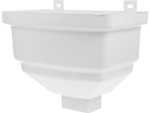 JOINPAYA Deviatore di Grondaia Quadrato in Plastica Pvc 80x100 Imbuto Curvo per Raccolta Acqua Piovana, Accessorio Stagno per Pluviale Villa, Installazione Rapida e Drenaggio Efficiente