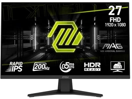 Msi Mag 274fde, GaminG-Monitor - (68.6 Cm (27 Zoll), Schwarz, Fullhd, RapiD-Ips, Hdr Ready, AdaptivE-Sync, 200hz Panel) [energieklasse E] (9s6-3ce41h