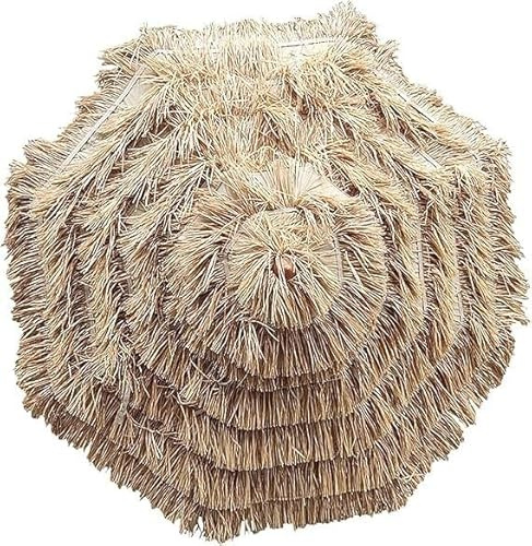 DOGACA Telo di Ricambio per Ombrellone Paglia 3/2.7m, 8 Costole – Tettoia e Baldacchino Sostitutivo per Ombrellone da Spiaggia e Modello Hawaiano