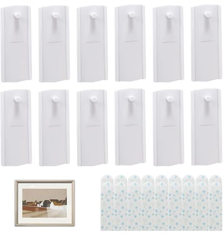 12 Piezas Clavos Adhesivos Para Cuadros, Cuelga Cuadros Sin Clavos, Sin Residuos De Pegamento, Para Posters, Fotos, Cuadros O Objetos Decorativos