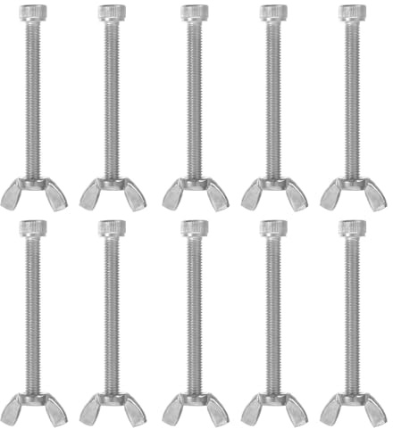 Kit de Fixations à Vis pour Machines, 10 Paires, Acier Inoxydable, Argenté