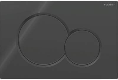 Geberit 115.770.DW Sigma Dual Spülplatte für UP300, glänzend, tiefschwarz
