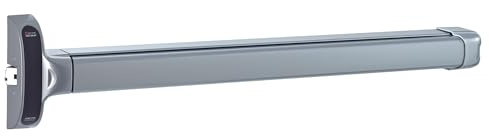 Vachette Barre Anti-Panique Porte Sortie de Secours PVC & Alu - 1900PA - Max 850mm Recoupable, Réversible avec Gâche - 1 Point de Verrouillage - Résistance Vandalisme et Corrosion - Garantie 10 Ans