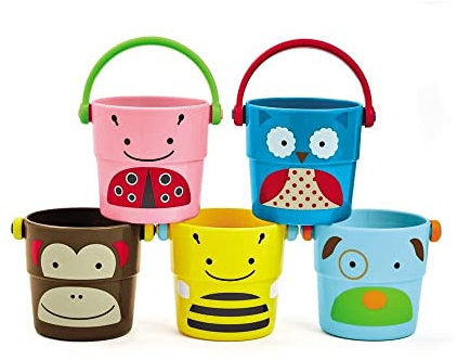 Skip Hop 235355 Stapelbecher mit tollen Wassereffekten, mehrfarbig