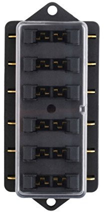 EE Support 6 Compartiment de bretelles de sécurité porte fusible ATO ATC 12 V 24 V Voiture Ø68 Lin je d'Boîte de sécurité