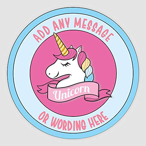20 x Magical Unicorn 5cm Personalised Edible Cupcake Toppers on Premium Icing