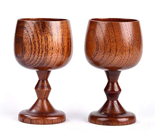 Yundxi Main Tasse À Bière en Bois Naturel Coupe en Bois Calice Coupe Cadeau Respectueux De l'environnement pour Boire