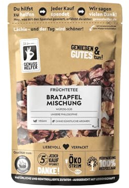 Bremer Gewürzhandel Bratapfel Früchtee, lose, Tee mit Früchten, Wintertee, fruchtig-süß, 10 x 100g