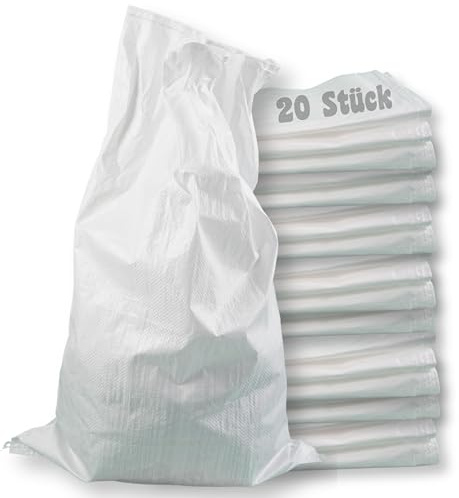 Gewebesäcke Schuttsäcke Müllsack Schwergutsäcke Bauschutt Gewebe Schwerlast Sack (20 Stück)