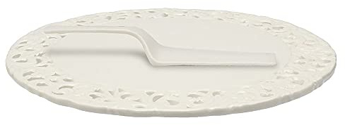 ANDREA FONTEBASSO Plat à Gâteau avec Pelle, Intégré, Assiette à Gâteau avec Pelle