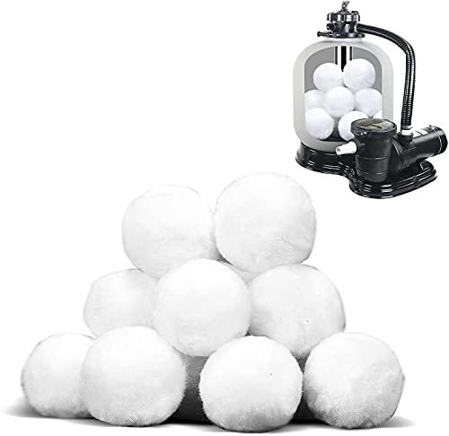 Kiddy-Fux Filterballs für Sandfilteranlagen, 700g Filterbälle (ersetzt bis zu 25KG Filtersand), Geeignet für Pool Filter Schwimmbad Filteranlage, Poolreinigung Zubehör. (Weiß) MEHRWEG