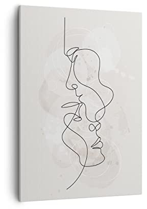Tableau sur Toile Décoratif 50x70 cm Personnes Art - 4629 | Célibataire Doubler Homme Impression sur Toile Décoration Murale Art Mural Toile Imprimée Chambre Cuisine Salon ARTTOR