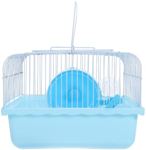 ibasenice Hamster Cage Travel Carrier Small Pet Supplies Portable Rat Carry Cage Multifunction Pet House for Eating Sleeping and Playing 9.06 X 6.69 X 6.10 in