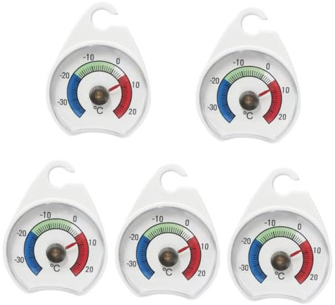 Ciieeo 5 Uds Termómetro Para Refrigerador Medidor De Temperatura De Plástico Termómetro Digital Para Nevera Termómetro Interior Puntero Medidor De Temperatura Mini Higrómetro Práctico