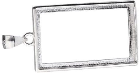Hohopeti 925 Sterlingsilber Vergoldeter Quadratischer Lünettenanhänger Offener Rahmen 16x22mm Selbstgemacht Schmuckzubehör Für Harz Schmuckherstellung