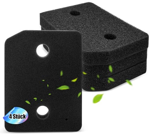 4 Stück Trockner Filter für Miele Trockner Filter 916476, für Miele T1 Trockner Filter, Fein/Grob 207 x 157 x 30mm Sockelfilter, Wärmetauscher Schwammfilter Fusselfilter für Kondenstrockner