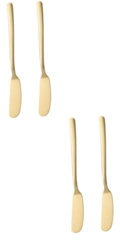 MOLUCKFU 2stücke Edelstahl Butter Käsemesser Goldfarben Multifunktionale Klingen Für Marmelade Creme Und Kuchen Küchenutensilien Für Gastronomie Und Zuhause