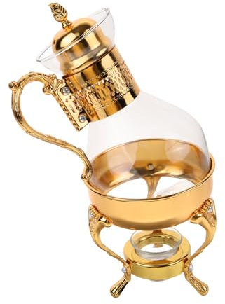 Cabilock Cafetera Árabe De Tetera Calentable Diseño Vintage Tetera Reutilizable
