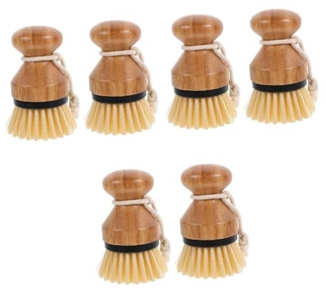 Cabilock 3 Sätze Stempelkopf Topfbürste Reinigungsbürste Gemüseschrubber Spülbürste Küche Für Geschirr Spülbürste Mit Griff Küchenbürste Bürste Mit Griff Das Haustier 2 Stück * 3