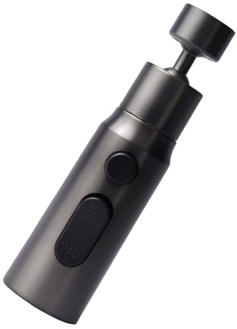 AquaVaria UK | Kitchen Tap Spray Head 3 Function Attachment | 360° Swivel Tap Aerator for Kitchen Sink | Spray Adapter for Taps | Tap Extender | Replacement Sprayer | Kitchen Accessories (Grey)