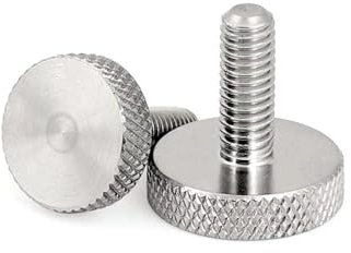Cilky Metallschrauben 5 Stück M2 M2,5 M3 304 Edelstahl Rändel Flachkopf handfest anziehen Vorhangfassade Glas Rändelschraube Bolzen(6mm,M2.5 (5Pcs))