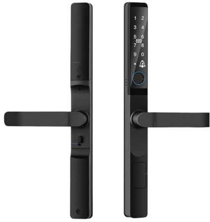 Smart Lock, 85 92mm Mortise Smartphone Access Keyless Entry Door Lock Handle Ultra-thin App Remote Operation WiFi Smart Lock(7085)