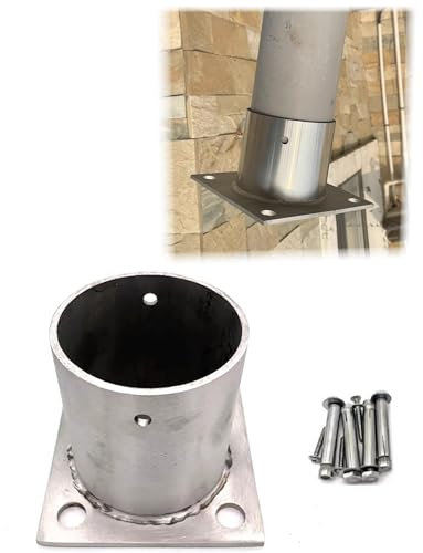 Fence Post Bolt Down Bracket,Round Post Base Anchor Bracket, Heavy Duty Stainless Steel Deck Footing Support for Fence,Pergola, Mailbox,Patio, Railings(20x30mm/0.8x1.2in)