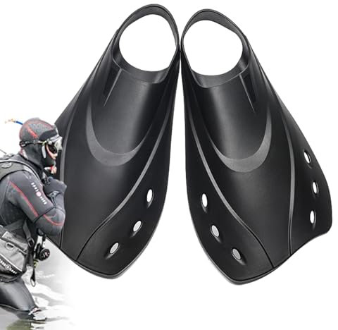 Pinne subacquee, pinne corte, 37 x 19 cm, attrezzatura da nuoto compatta e allenamento flessibile, uso fitness per snorkeling, esercizi in piscina, viaggi, attività acquatiche o quotidiane