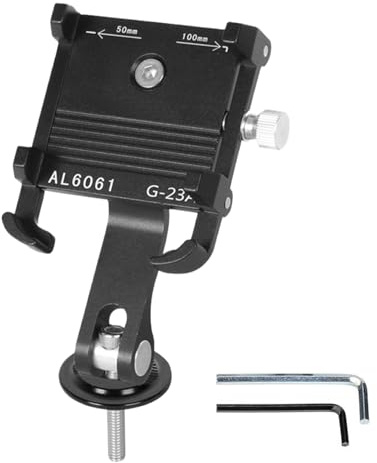 Renchey Support de Téléphone pour Guidon | Porte Smartphone Moto,Support Antichoc Réglable Fixation pour Utilisation Extérieure Trottinette Électrique Navigation