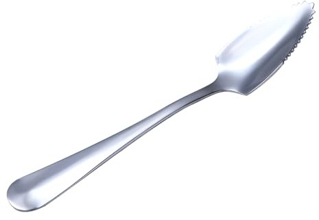 Stainless Steel Spoons Long Handle Grapefruit Spoon with Serrated Edge, Multifunctional Scoop Fruit Puree Tool for Home(Stainless Steel)