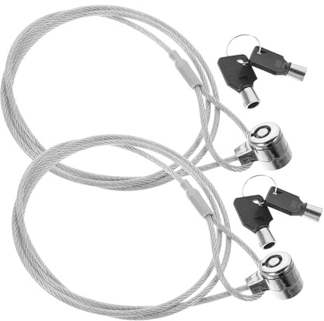 TOGEVAL 2 Set di Sicurezza per Laptop con Chiave in Resistente Compatibile con Computer Desktop e Docking Station Blocco Antitaglio con Design Flessibile per Uso in Biblioteca