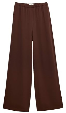Marks & Spencer Pantalón de Pata Ancha de crepé con Cintura elástica UK 22 (EU 50)