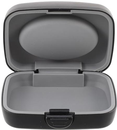 IDEANATEGRATE Portable Hearing Aid Protective Case Sturdy Abs and PVC Material with Water-Resistant Sealing Cover Design Storage Box for Small Hearing Aids and Medium-Sized Electronic Products