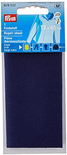 Prym 929522 Flickstoff Köper (bügeln) 12 x 45 cm blau