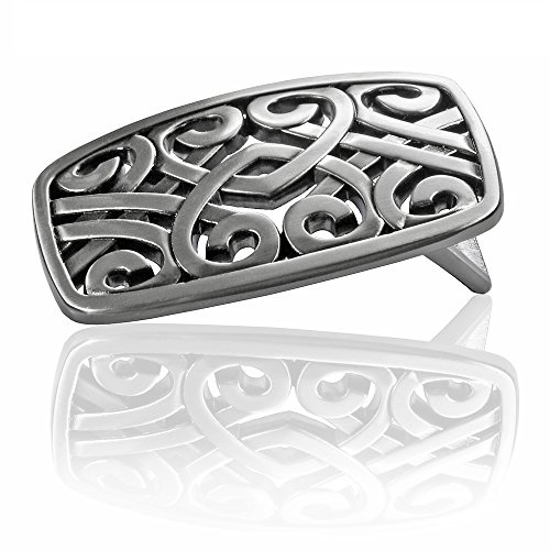 FREDERIC HERMANO Gürtelschnalle Buckle 25mm Metall Silber Anthrazit - Buckle Aberdeen - Dornschliesse Für Gürtel Mit 2,5cm Breite - Silberfarben Anthrazit