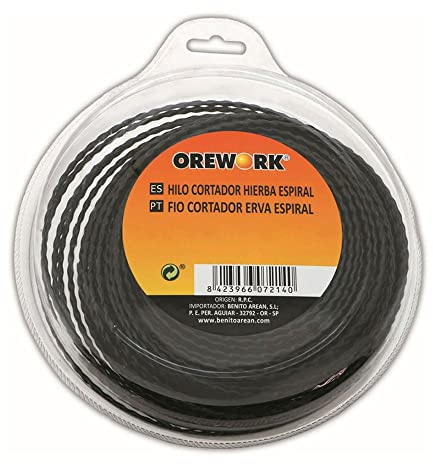 Hilo cortador de hierba silencioso espiral 3,0 x 50 mt