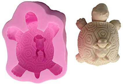Zezego Silikonform, Tier, Schildkröte, Frosch, Silikon, 3D, Gypsekuchen, Auto, Kerze, Anzeige, Gypse, Kuchen, Dekoration, DIY, Silikonform