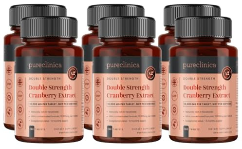 Extrait de Canneberge Double Concentration 10 000 mg x 1080 Comprimés (6 bouteilles de 180) 3 an de stock!