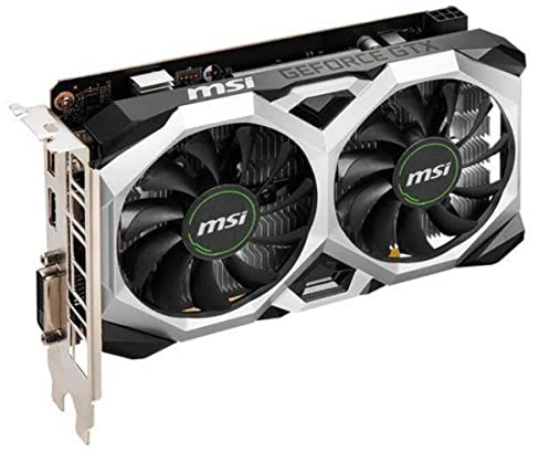 MSI Gaming GeForce GTX 1650 Carte Graphique 128 Bits HDMI/DP/DVI 4 Go GDRR6 HDCP Support DirectX 12 VR Ready OC (GTX 1650 D6 Ventus XS OCV1)