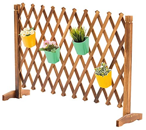 Pflanzenregale Faltbarer Massivholz Blumenständer Boden Indoor Blumenständer Sukkulentenständer Blumentopfständer (Color : Brown, Size : 200cm)