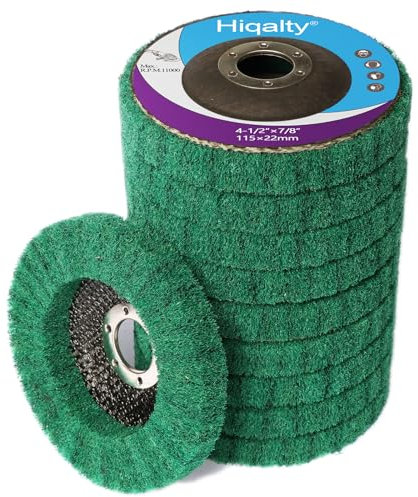 6Pcs 4.5 x 7/8 Nylon Fiber Flap Disc Polishing Grinding Wheel,Scouring pad Buffing Wheel for Angle Grinder, Polishing Tools (Green)