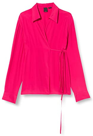 Pinko Capace Camisa Crepe de Chine, WWE_Fucsia Cozy, 44 para Mujer