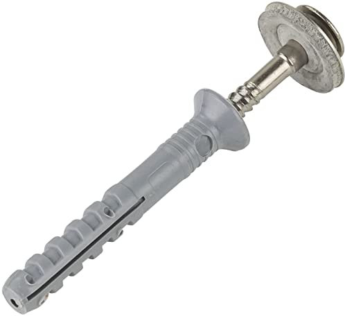 Nageldübel 6x50/15 I 100 Stück FIX-DICHT Senkkopf aus Nylon mit Edelstahl Nagelschraube und Dichtscheibe A2 15mm