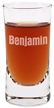 Herz & Heim® Schlichtes Schnapsglas mit Wunschname graviert