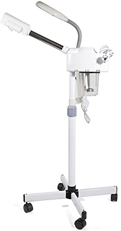 2 IN 1 Gesichtsdampfer, 750W 220V 360°-Lupe Schwenk Spritzgerät - Face Spa Gesichtssauna-Verdampfer, Luftbefeuchter für Heim und Schönheitssalon, Beauty Studio - Gesichtssauna